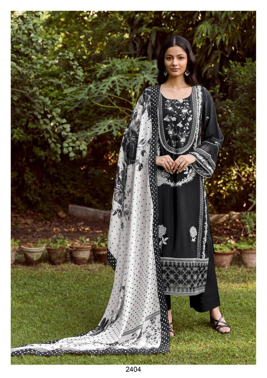 Roshnai By Kimora Suit 2403 To 2406 Series Stylish Beautiful Colourful Pure Muslin Dresses At Wholesale Price